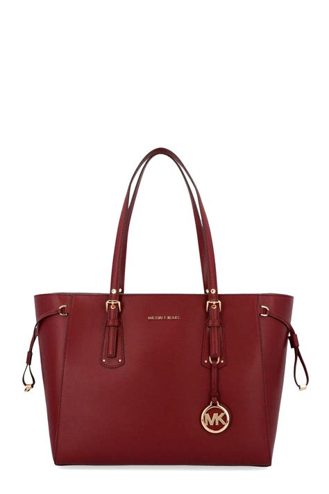 michael kors burgundy tote bag